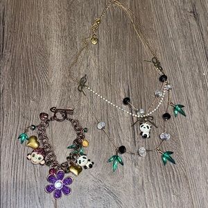 Betsey Johnson necklace and bracelet